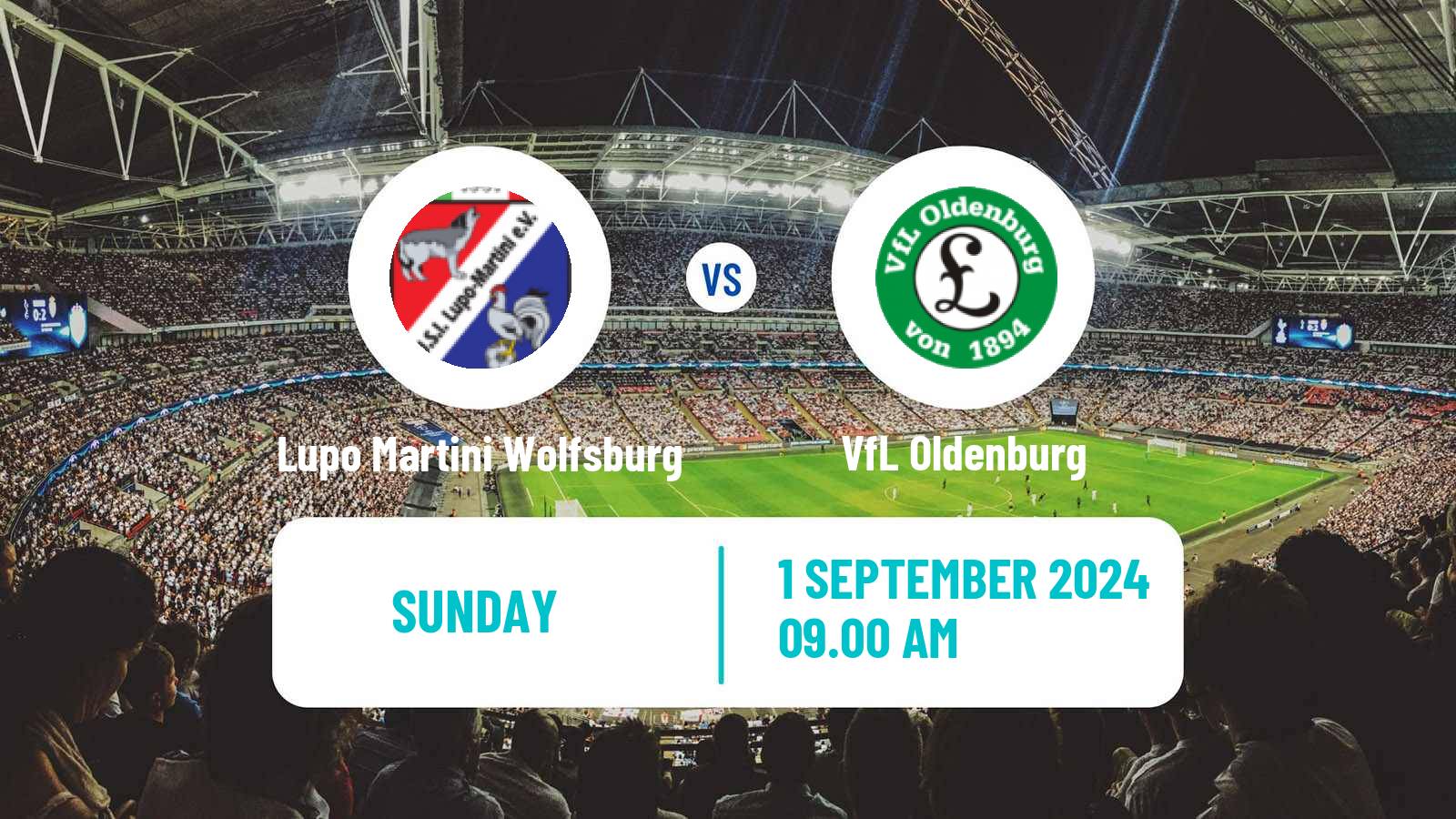 Soccer German Oberliga Niedersachsen Lupo Martini Wolfsburg - VfL Oldenburg