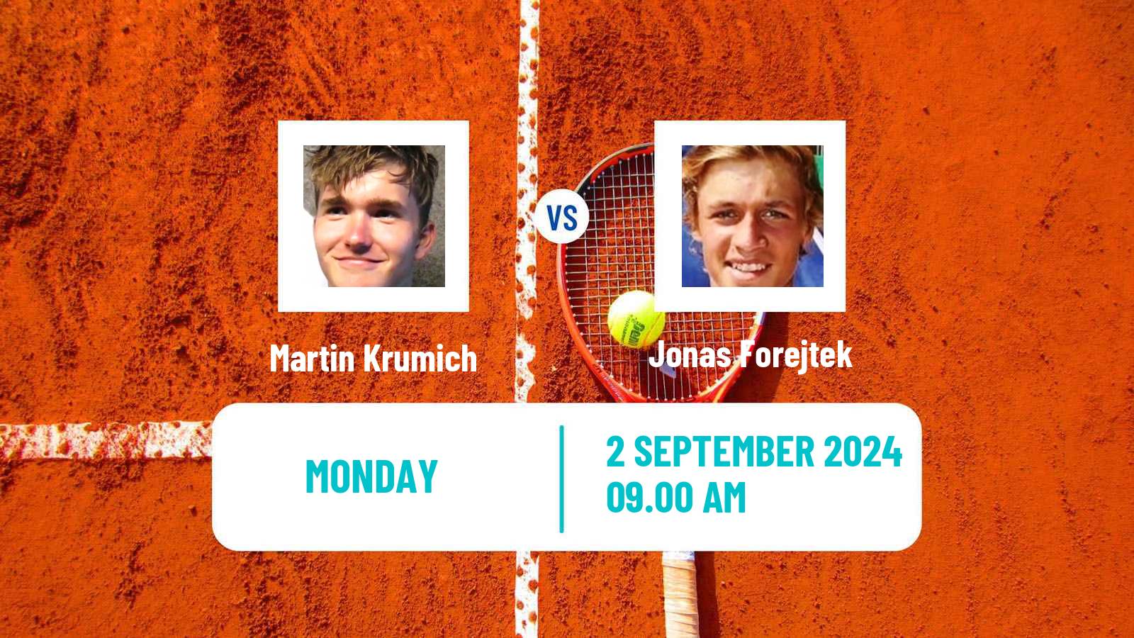 Tennis Tulln Challenger Men Martin Krumich - Jonas Forejtek