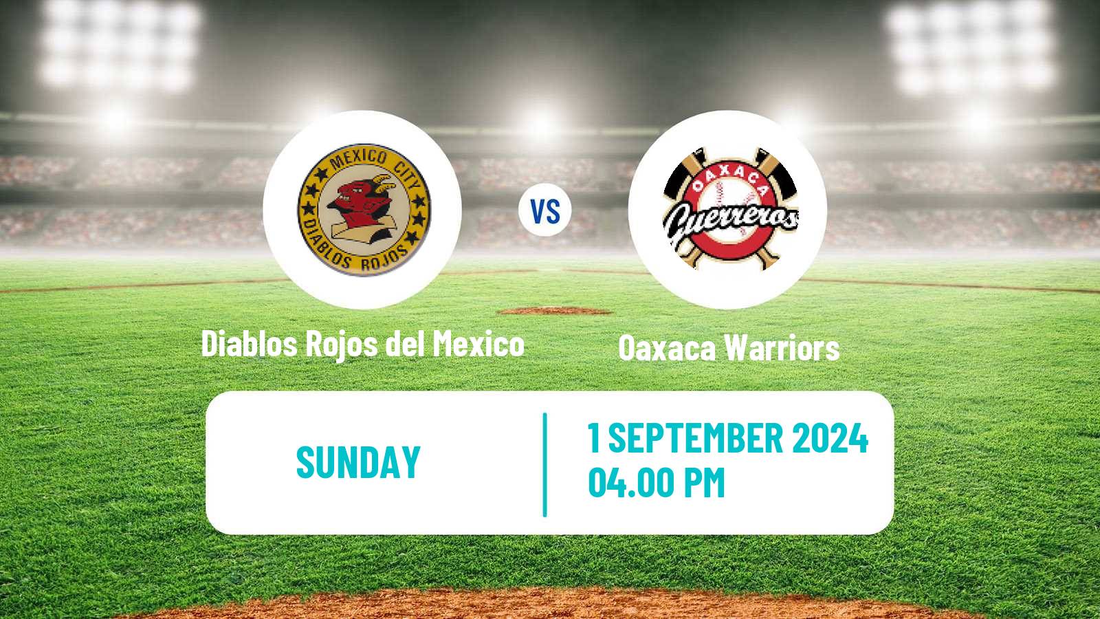 Baseball LMB Diablos Rojos del Mexico - Oaxaca Warriors