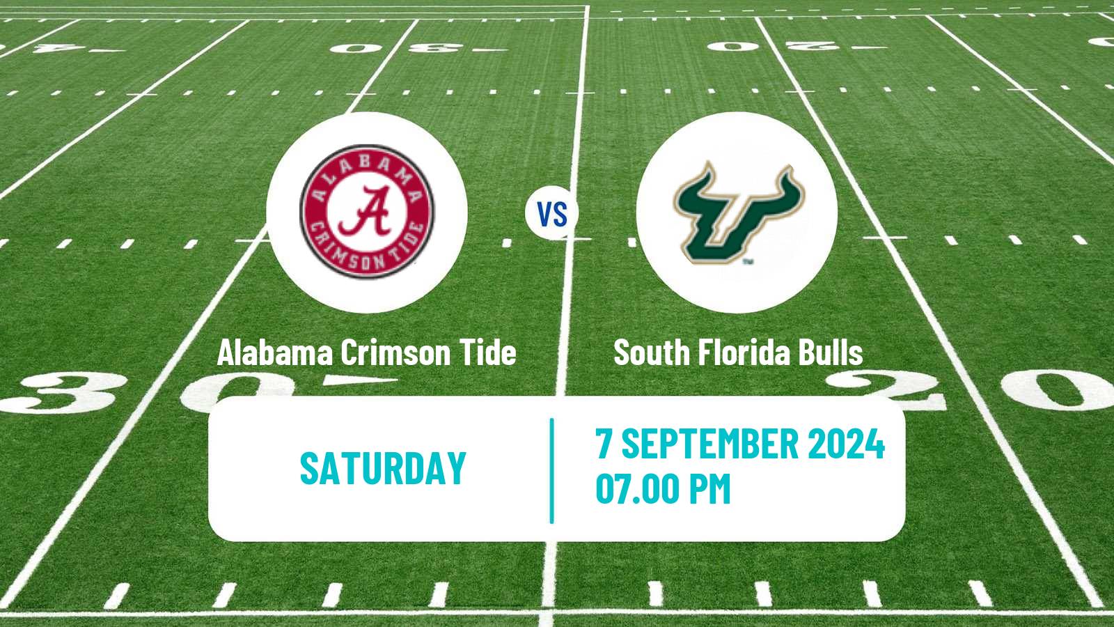 American football NCAA College Football Alabama Crimson Tide - South Florida Bulls