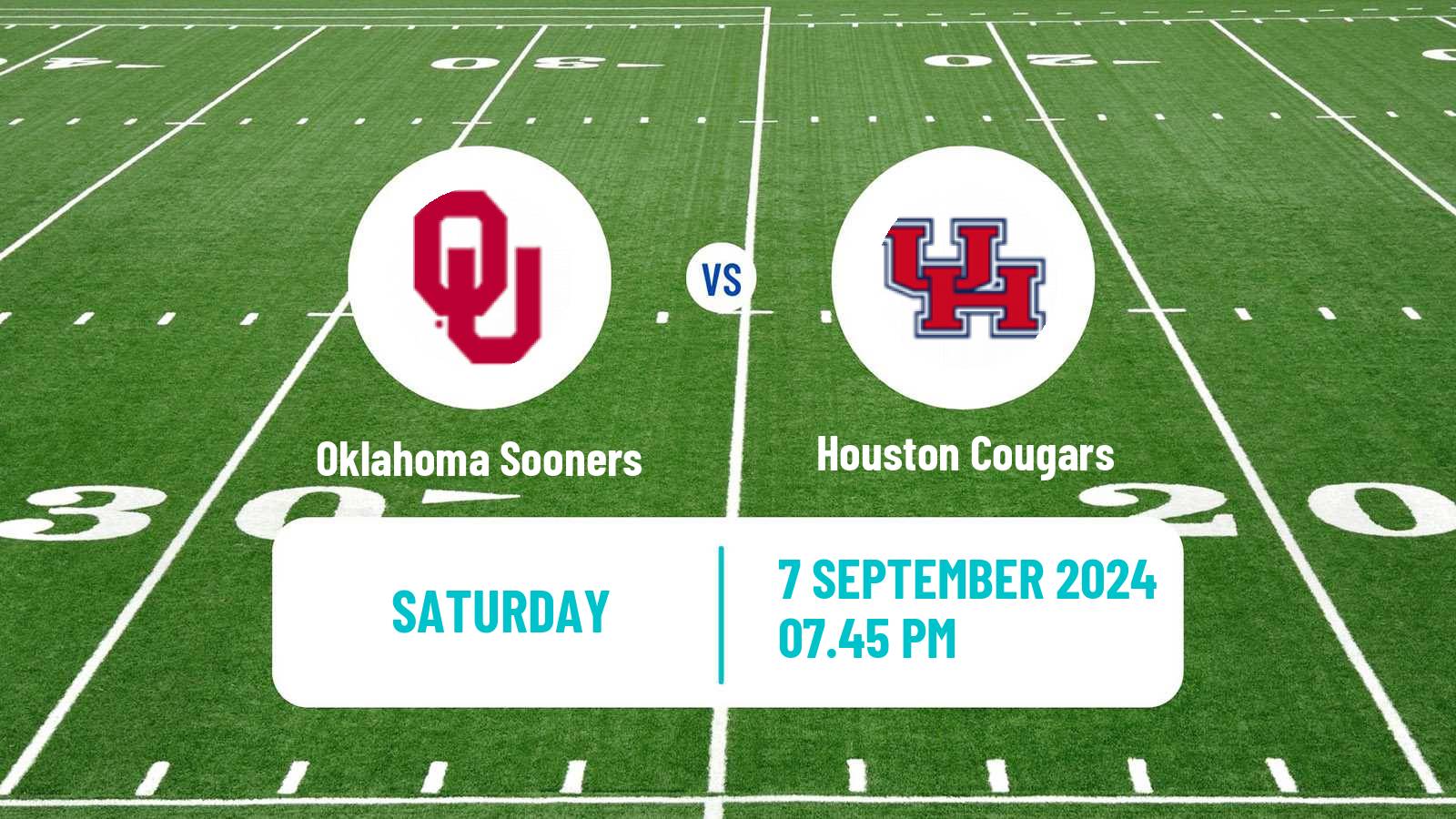 American football NCAA College Football Oklahoma Sooners - Houston Cougars