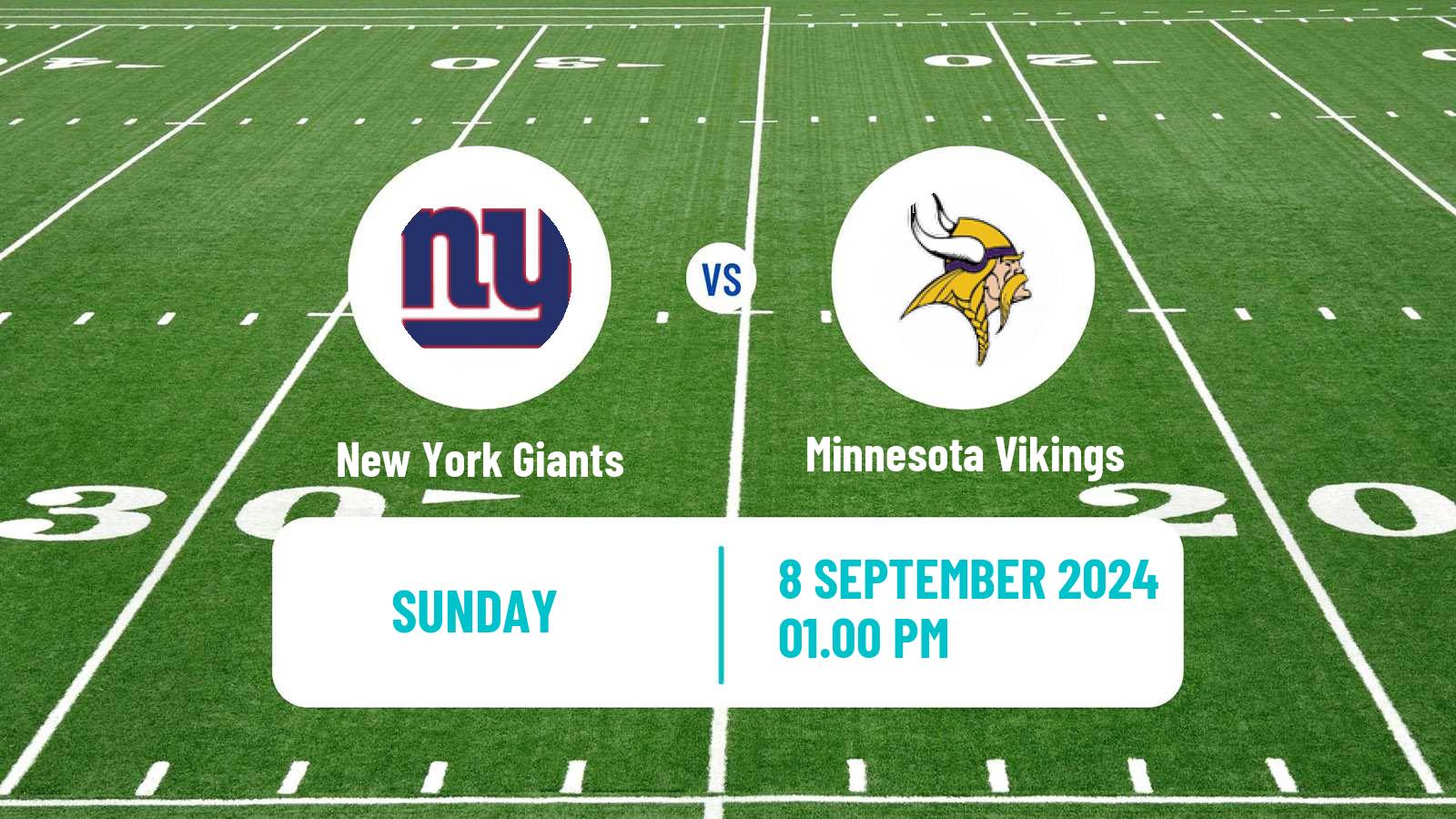 American football NFL New York Giants - Minnesota Vikings