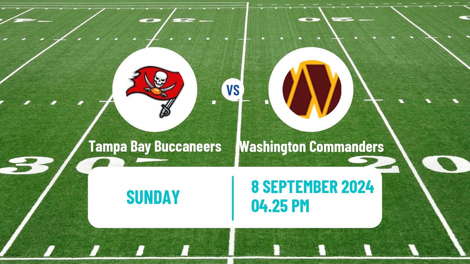 American football NFL Tampa Bay Buccaneers - Washington Commanders