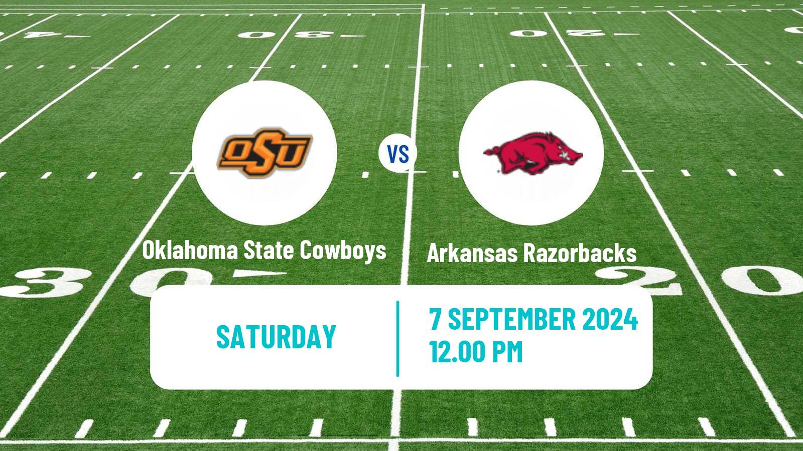 American football NCAA College Football Oklahoma State Cowboys - Arkansas Razorbacks