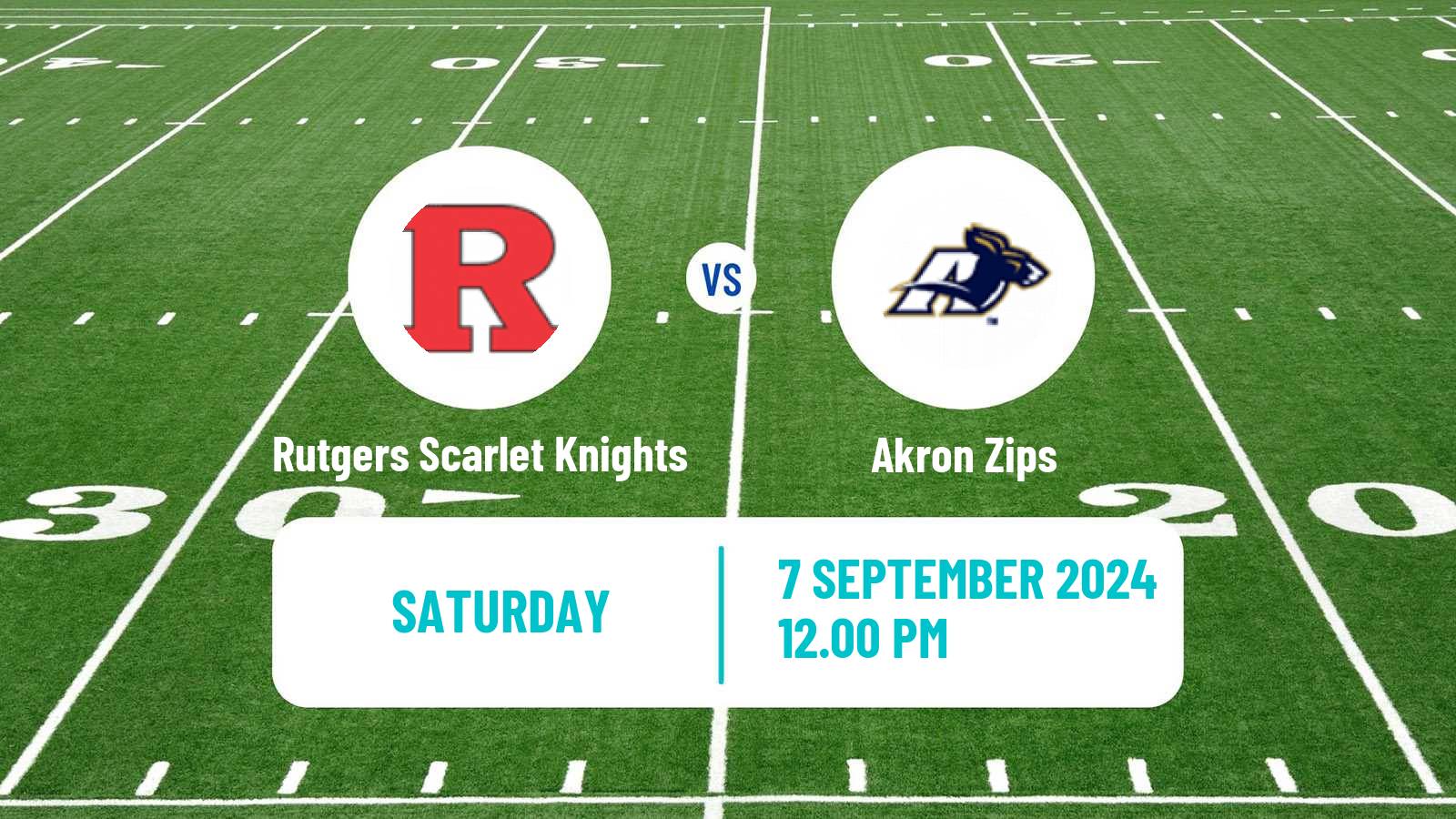 American football NCAA College Football Rutgers Scarlet Knights - Akron Zips