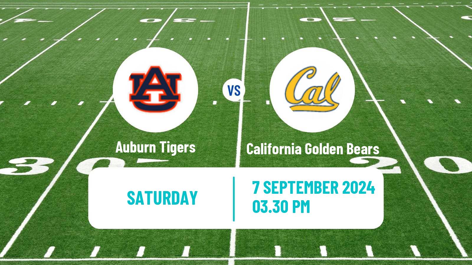 American football NCAA College Football Auburn Tigers - California Golden Bears