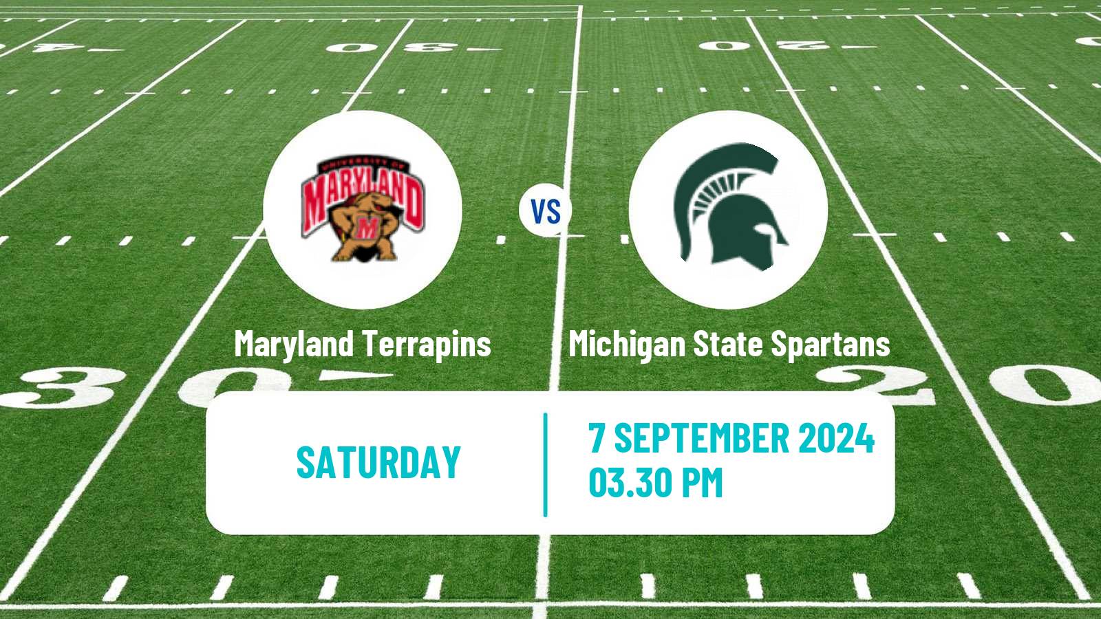 American football NCAA College Football Maryland Terrapins - Michigan State Spartans