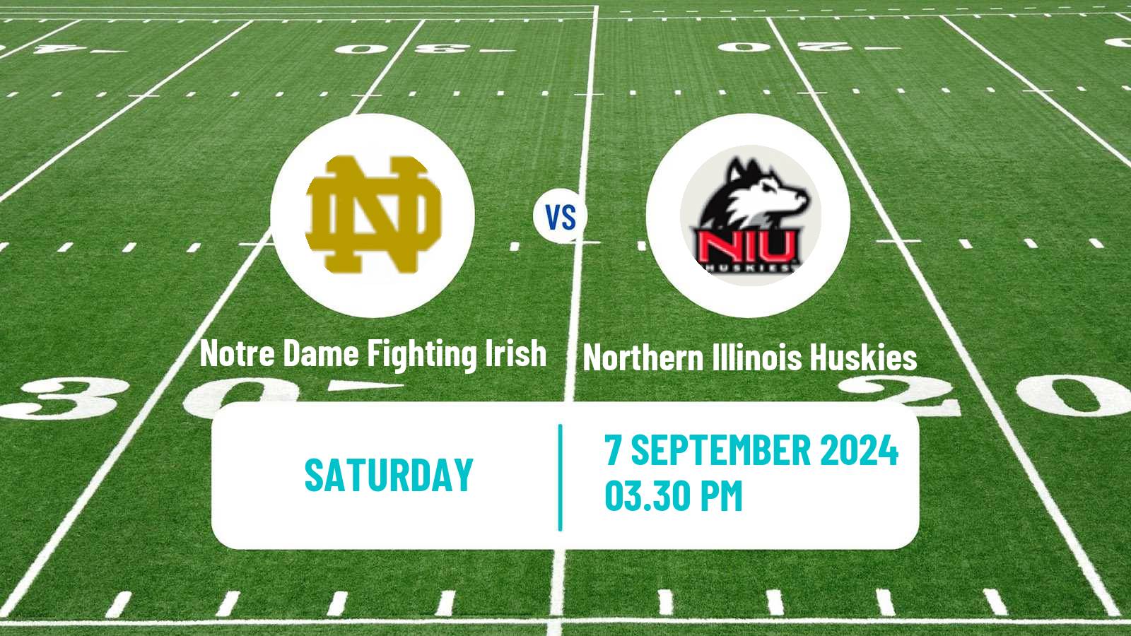 American football NCAA College Football Notre Dame Fighting Irish - Northern Illinois Huskies