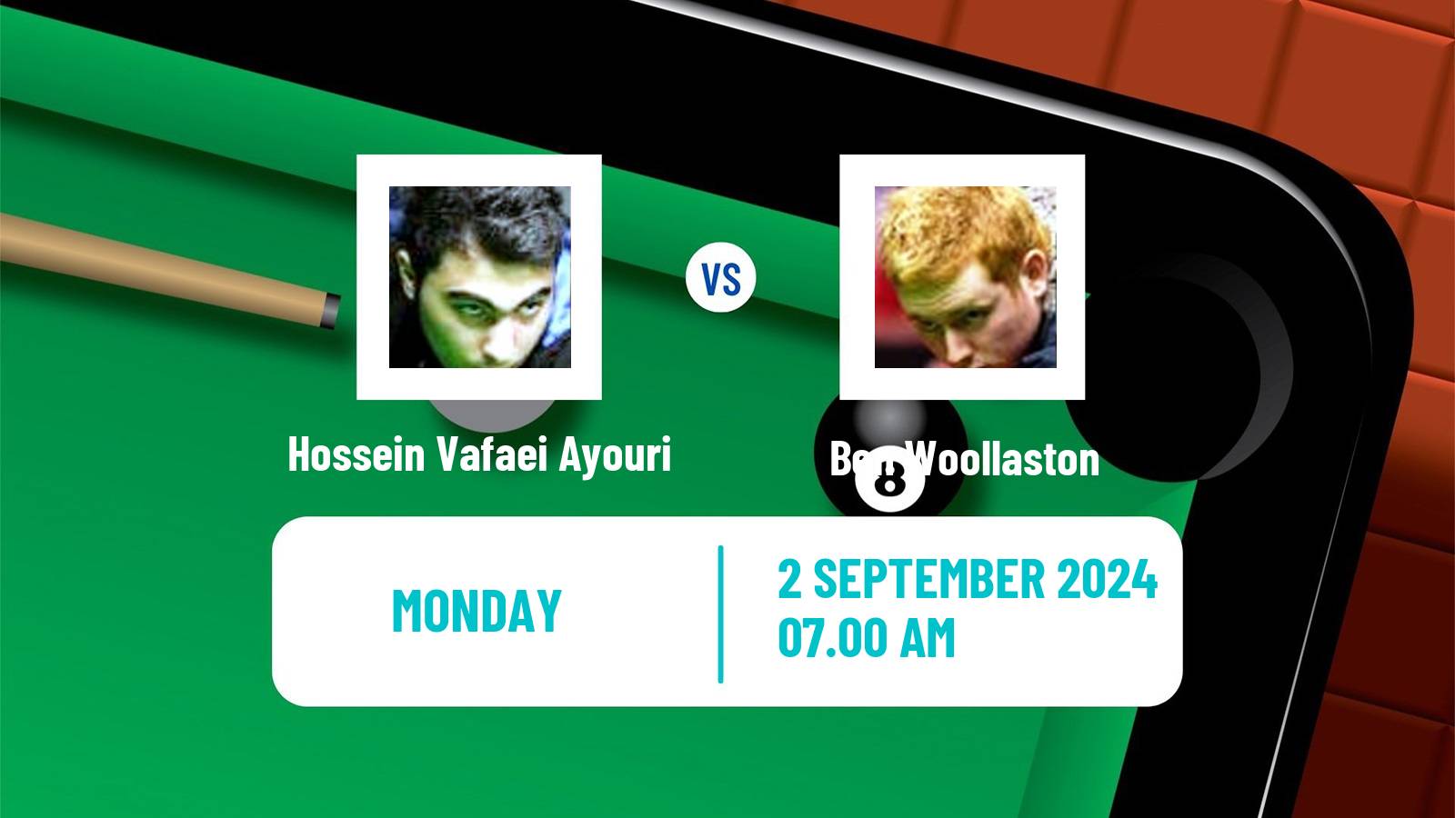 Snooker Saudi Arabia Masters Hossein Vafaei Ayouri - Ben Woollaston