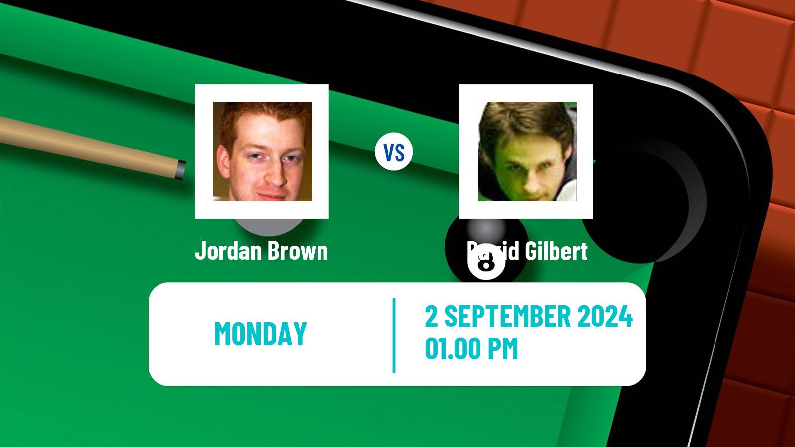 Snooker Saudi Arabia Masters Jordan Brown - David Gilbert