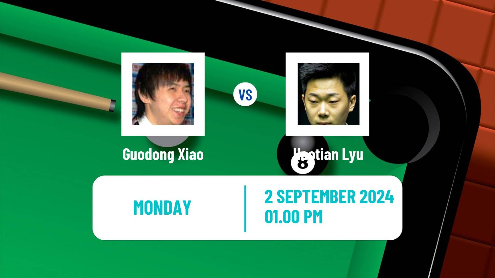 Snooker Saudi Arabia Masters Guodong Xiao - Haotian Lyu