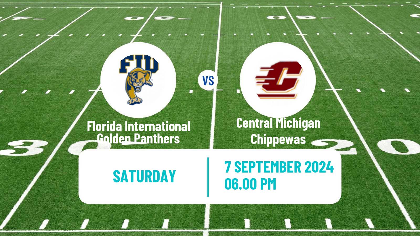 American football NCAA College Football Florida International Golden Panthers - Central Michigan Chippewas