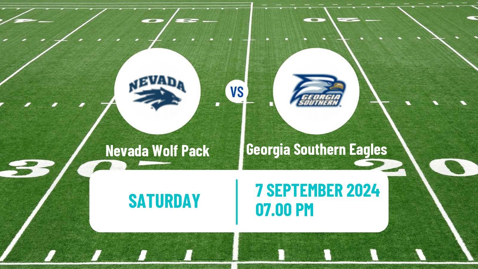 American football NCAA College Football Nevada Wolf Pack - Georgia Southern Eagles