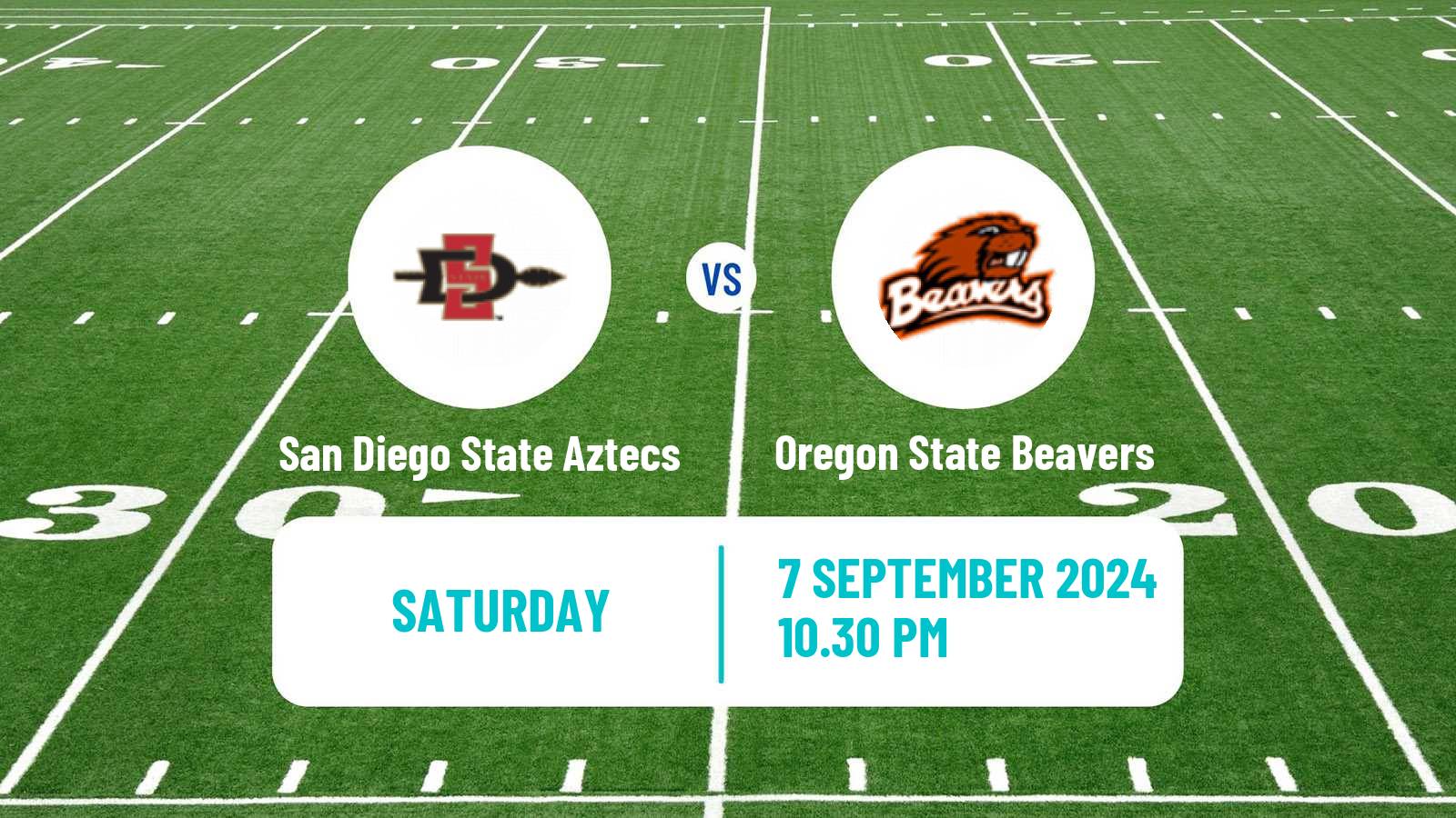 American football NCAA College Football San Diego State Aztecs - Oregon State Beavers