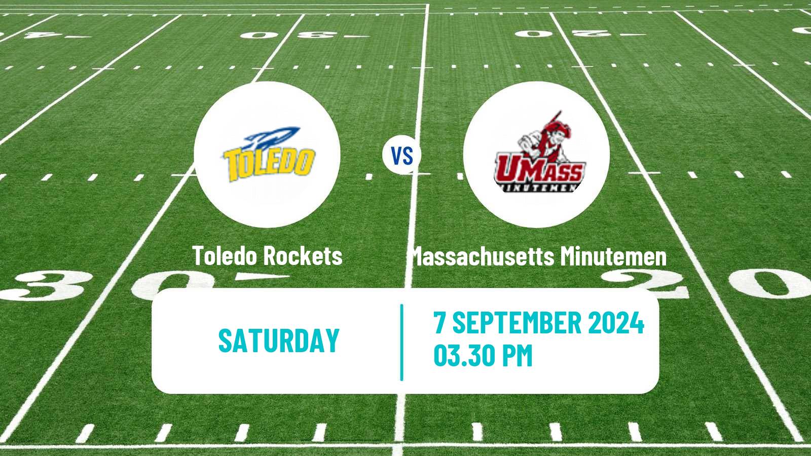 American football NCAA College Football Toledo Rockets - Massachusetts Minutemen