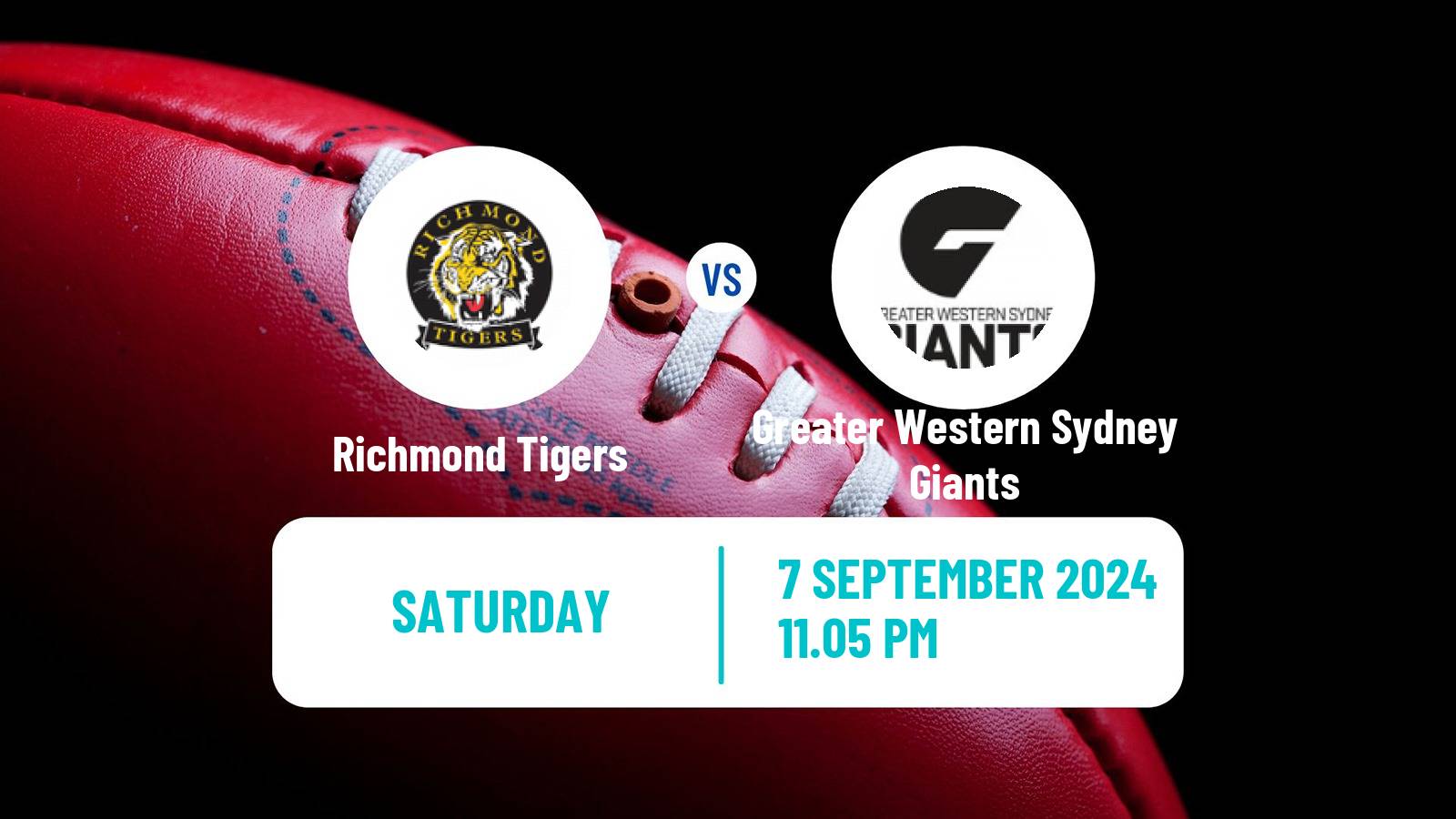 Aussie rules AFL Women Richmond Tigers - Greater Western Sydney Giants