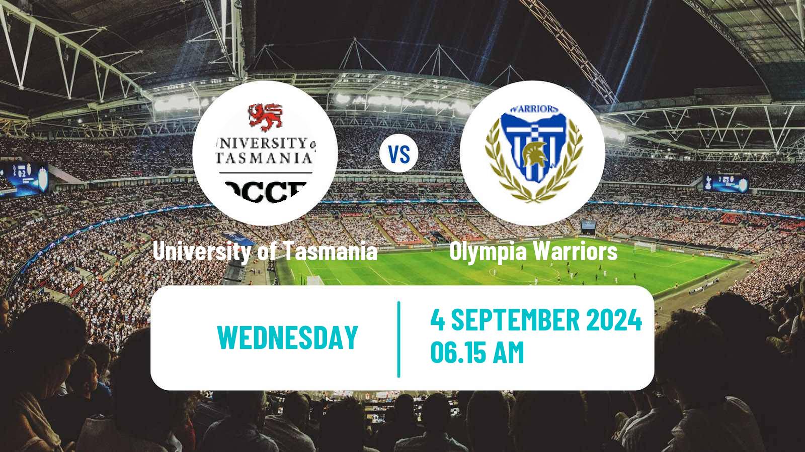 Soccer Australian Tasmania Southern Championship University of Tasmania - Olympia Warriors