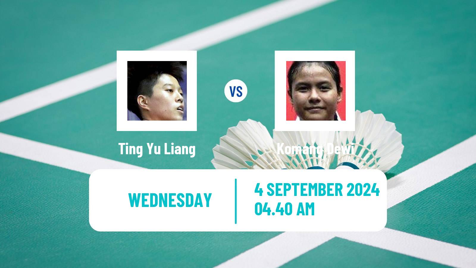 Badminton BWF World Tour Taipei Open Women Ting Yu Liang - Komang Dewi