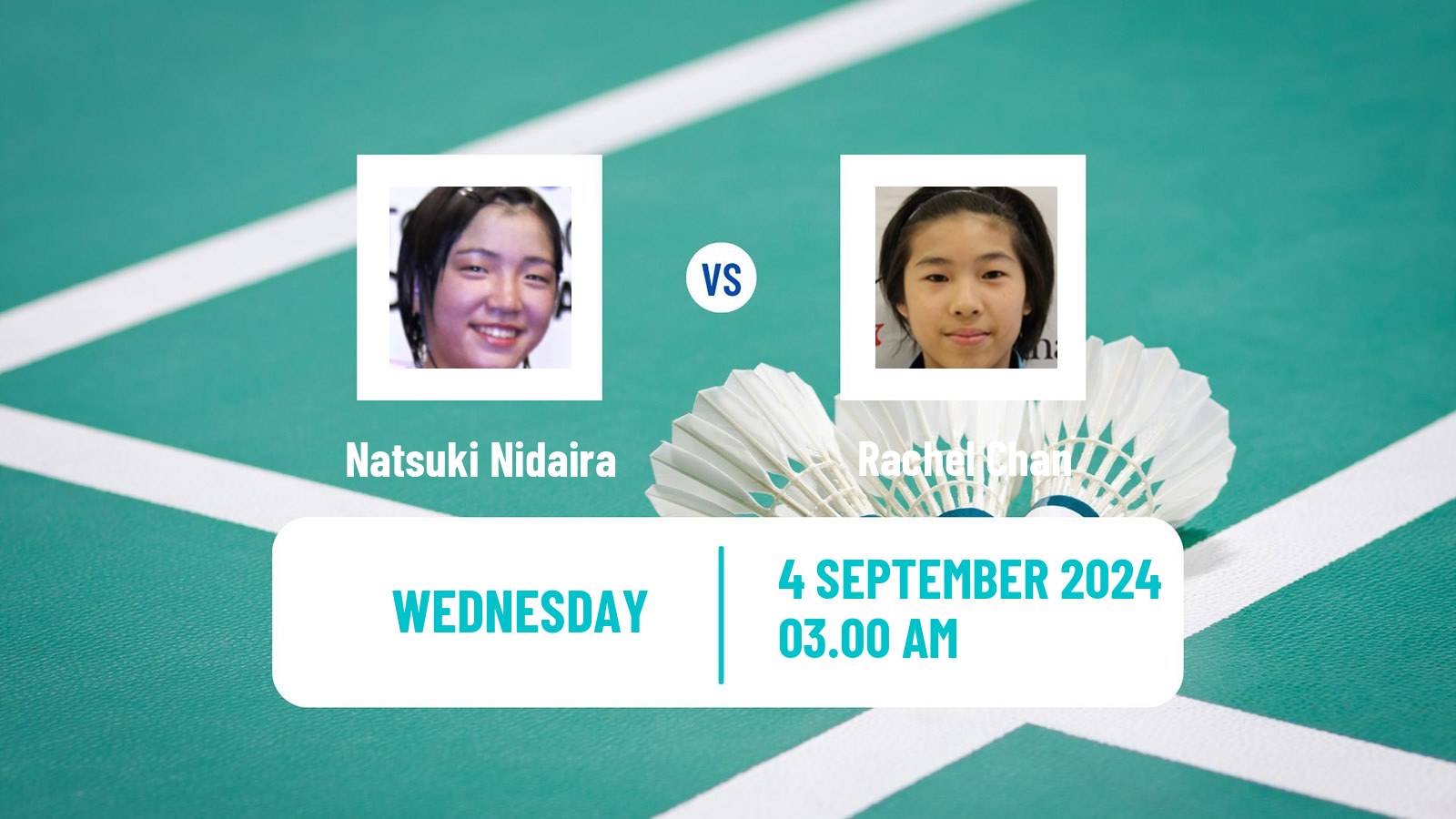 Badminton BWF World Tour Taipei Open Women Natsuki Nidaira - Rachel Chan