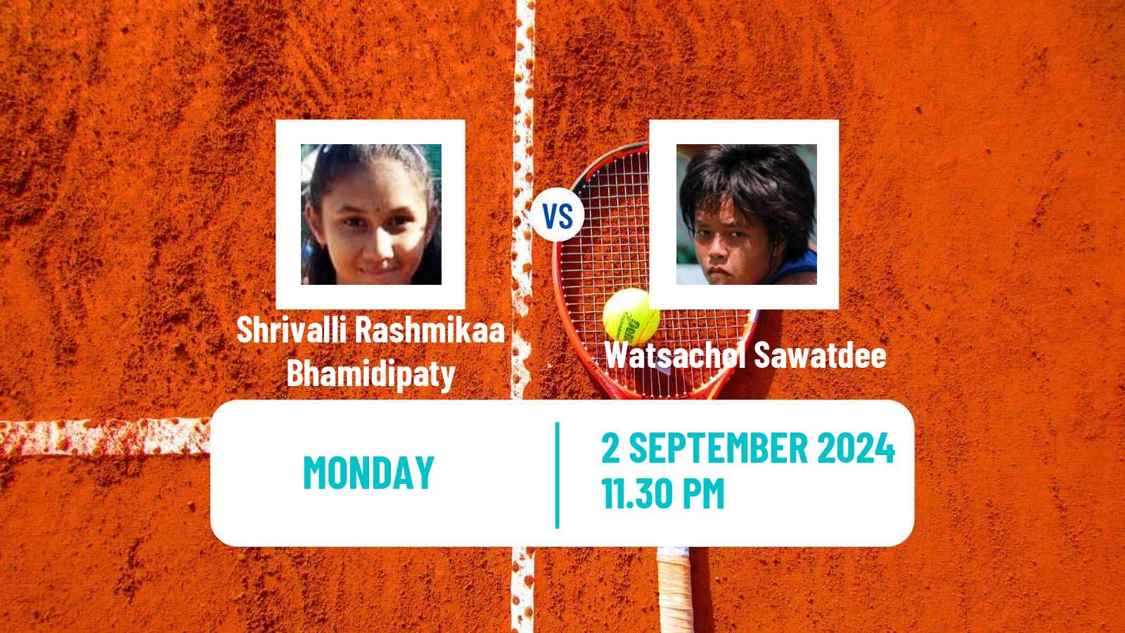 Tennis ITF W35 Nakhon Si Thammarat 4 Women 2024 Shrivalli Rashmikaa Bhamidipaty - Watsachol Sawatdee