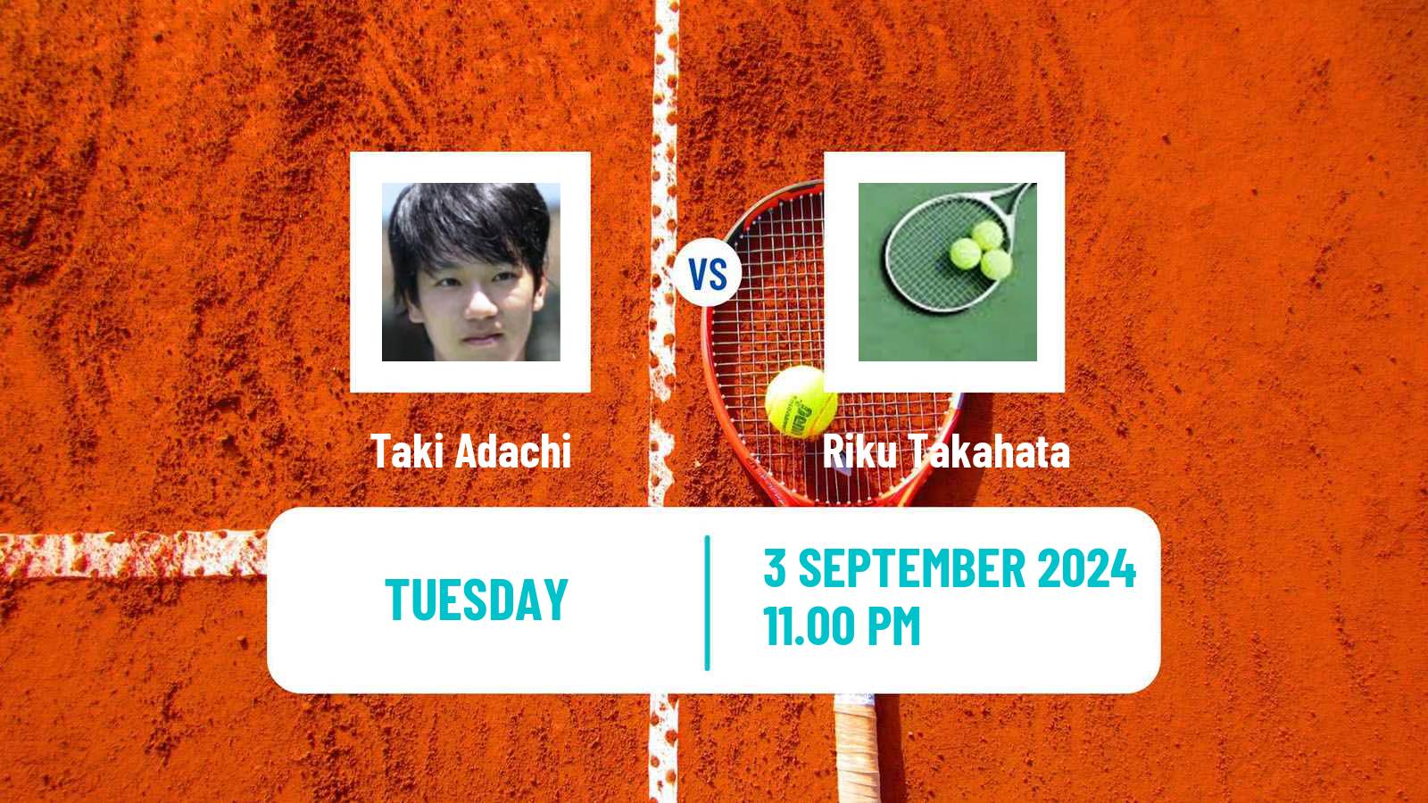 Tennis ITF M25 Sapporo Men Taki Adachi - Riku Takahata