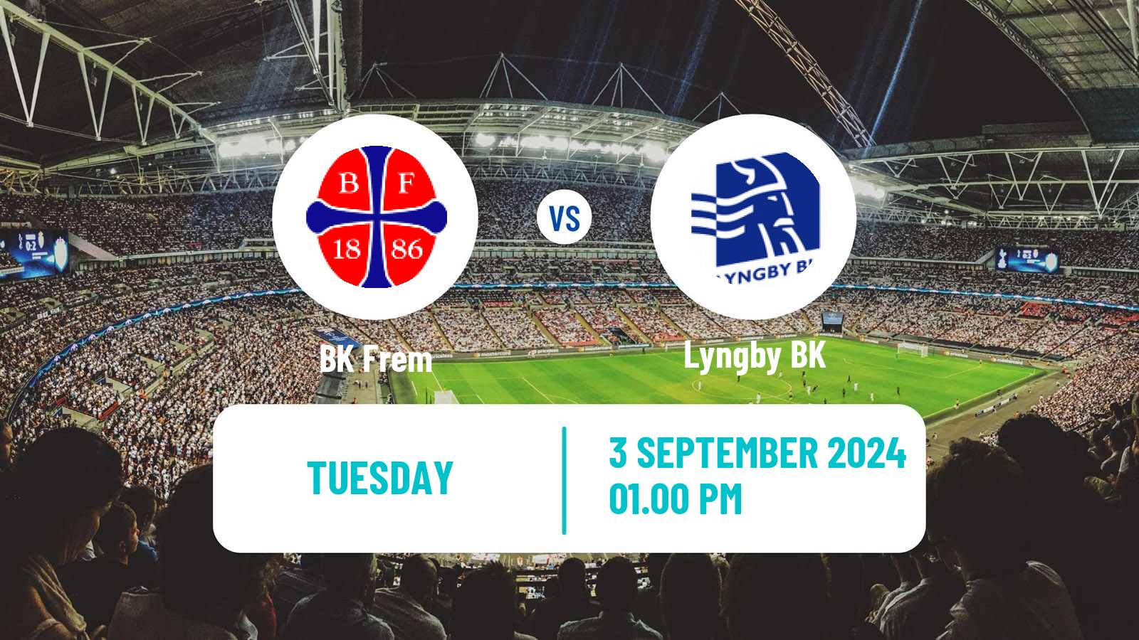 Soccer Danish Landspokal Cup BK Frem - Lyngby BK