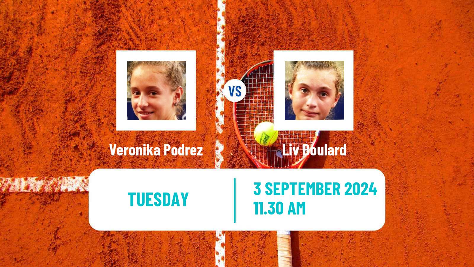 Tennis ITF W15 Dinard Women 2024 Veronika Podrez - Liv Boulard