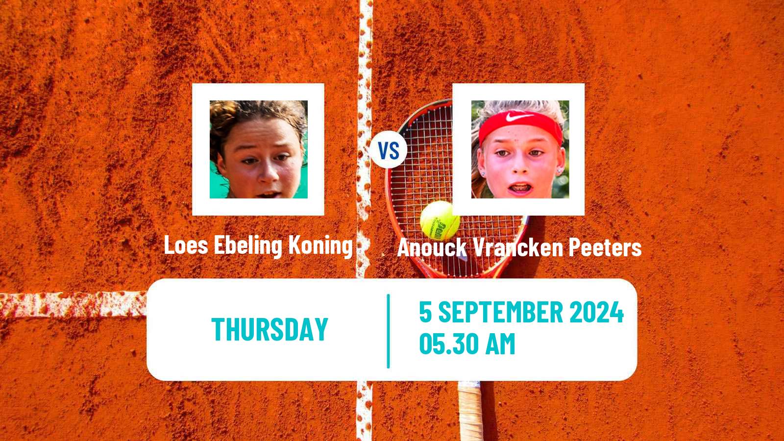 Tennis ITF W15 Haren Women Loes Ebeling Koning - Anouck Vrancken Peeters