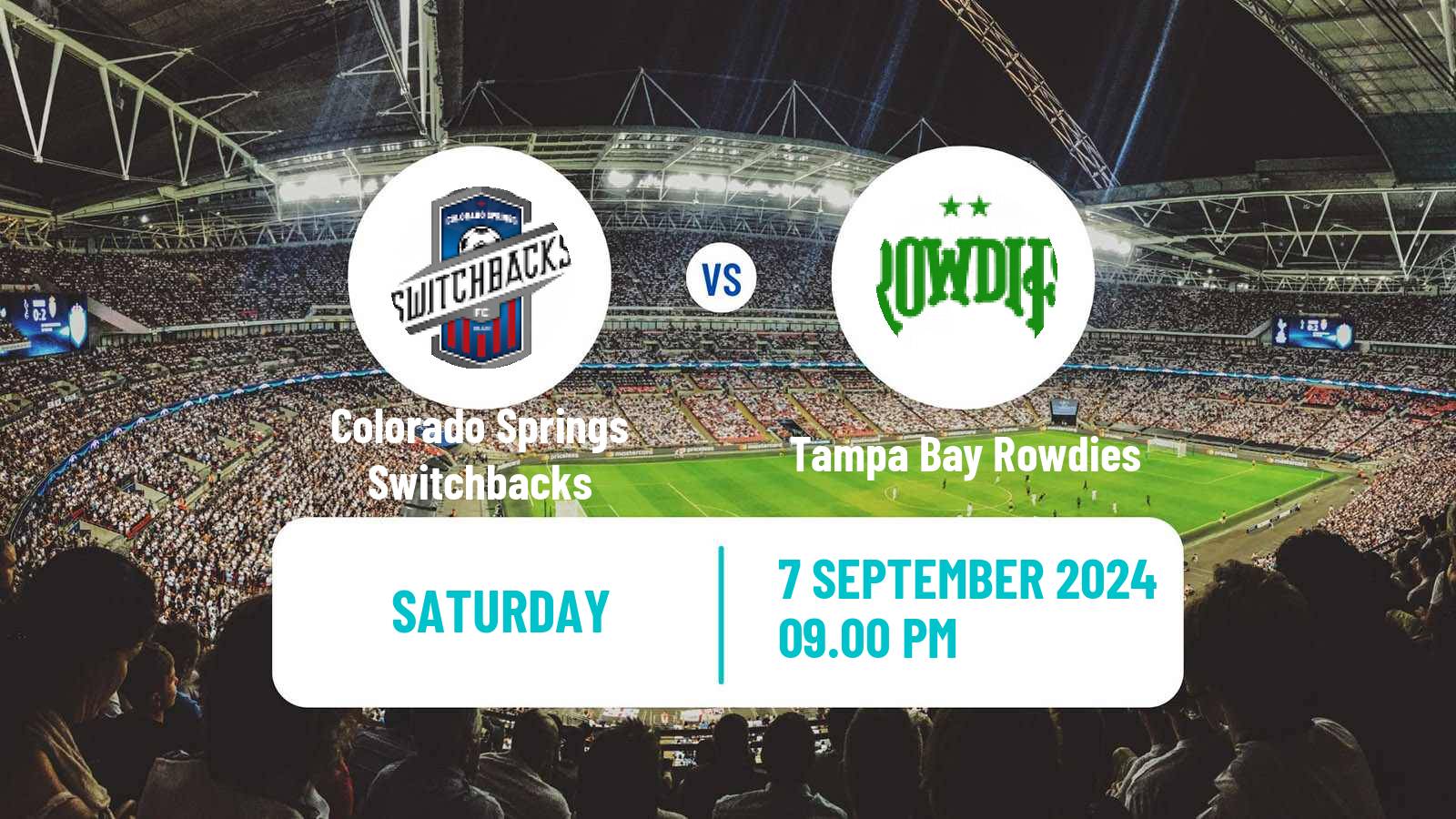 Soccer USL Championship Colorado Springs Switchbacks - Tampa Bay Rowdies