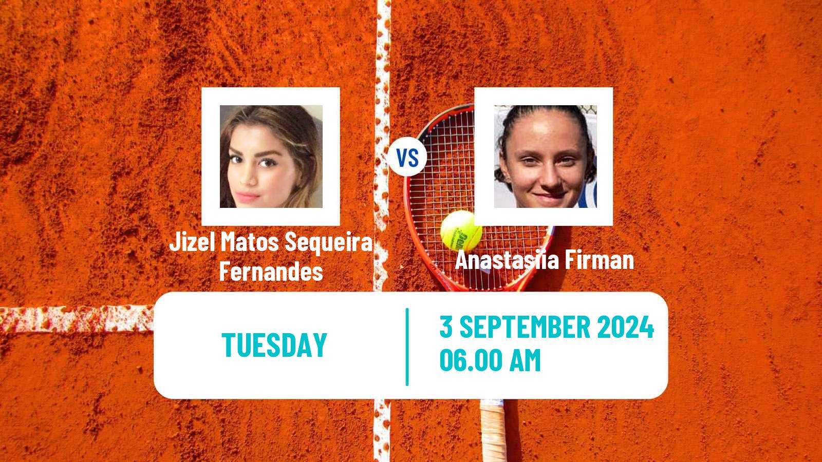 Tennis ITF W15 Dinard Women Jizel Matos Sequeira Fernandes - Anastasiia Firman