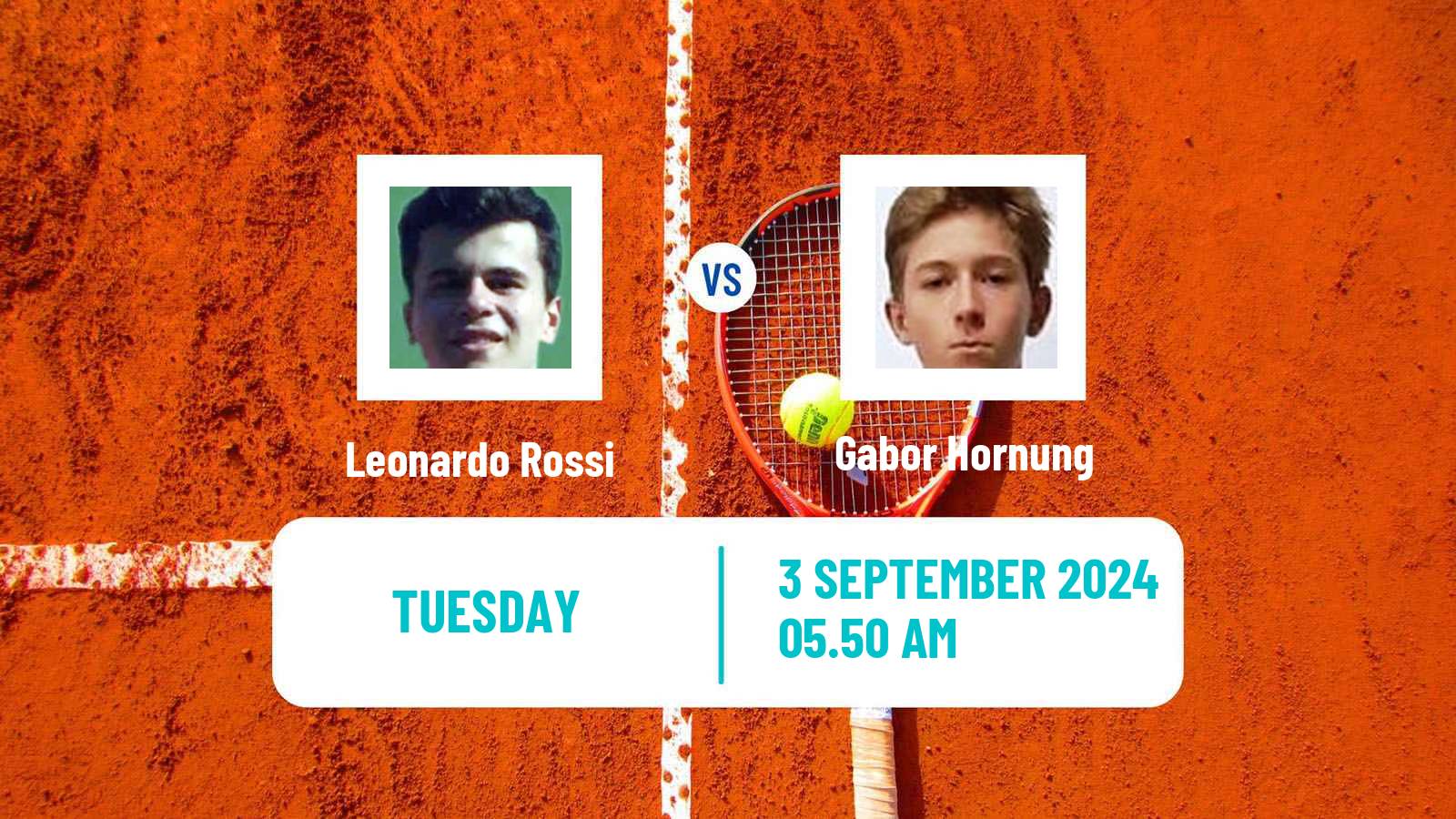 Tennis ITF M15 Budapest 2 Men Leonardo Rossi - Gabor Hornung