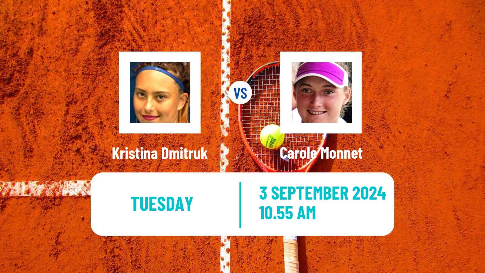 Tennis Montreux Challenger Women Kristina Dmitruk - Carole Monnet