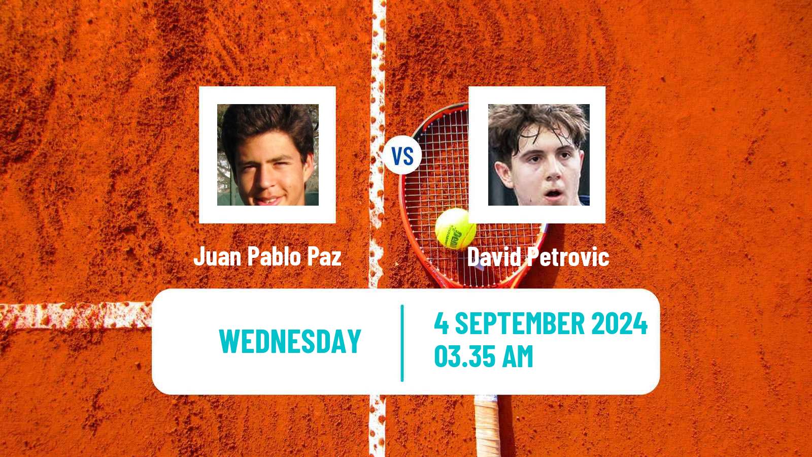 Tennis ITF M15 Pirot 2 Men Juan Pablo Paz - David Petrovic