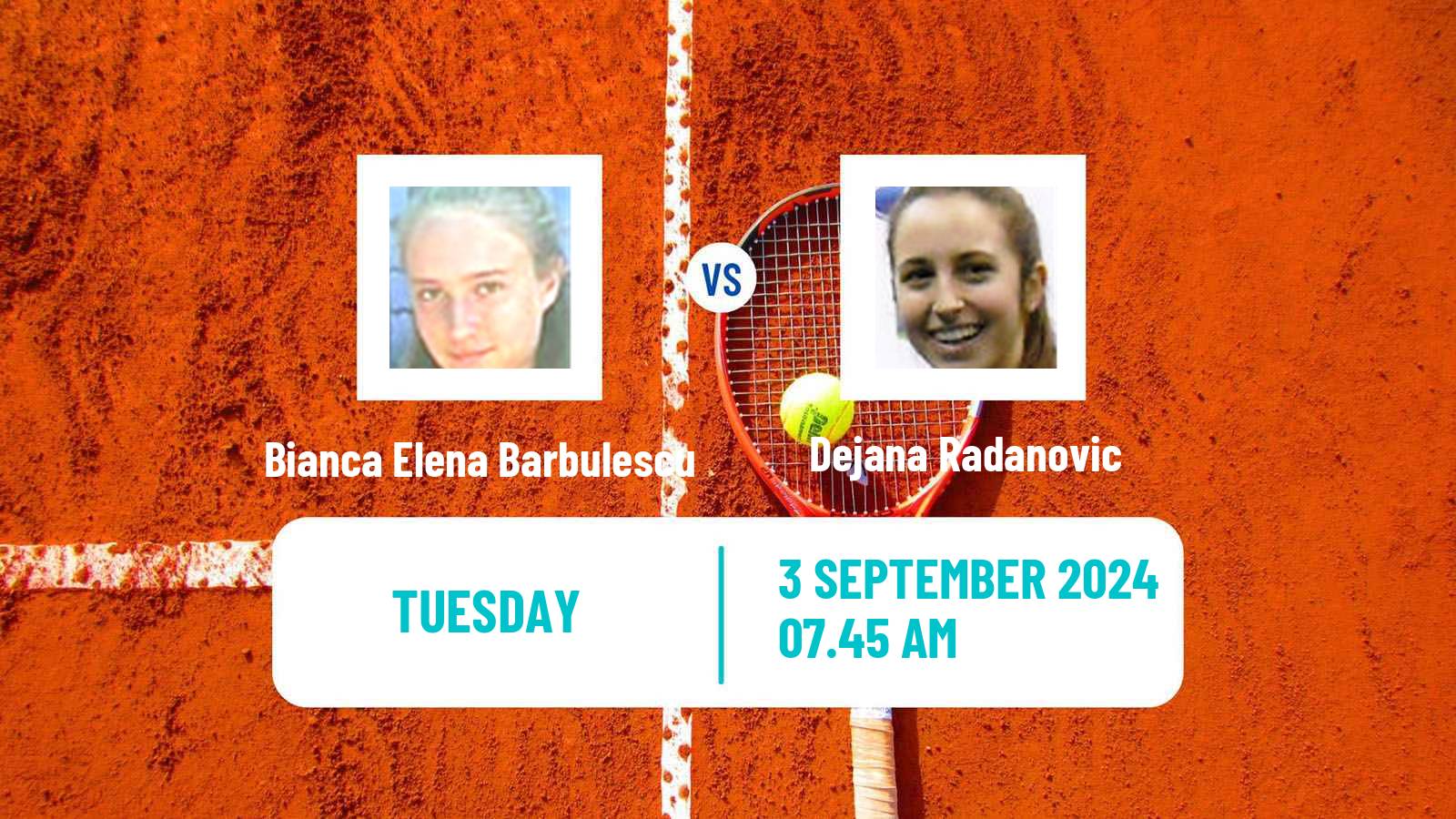 Tennis ITF W50 Slobozia Women Bianca Elena Barbulescu - Dejana Radanovic