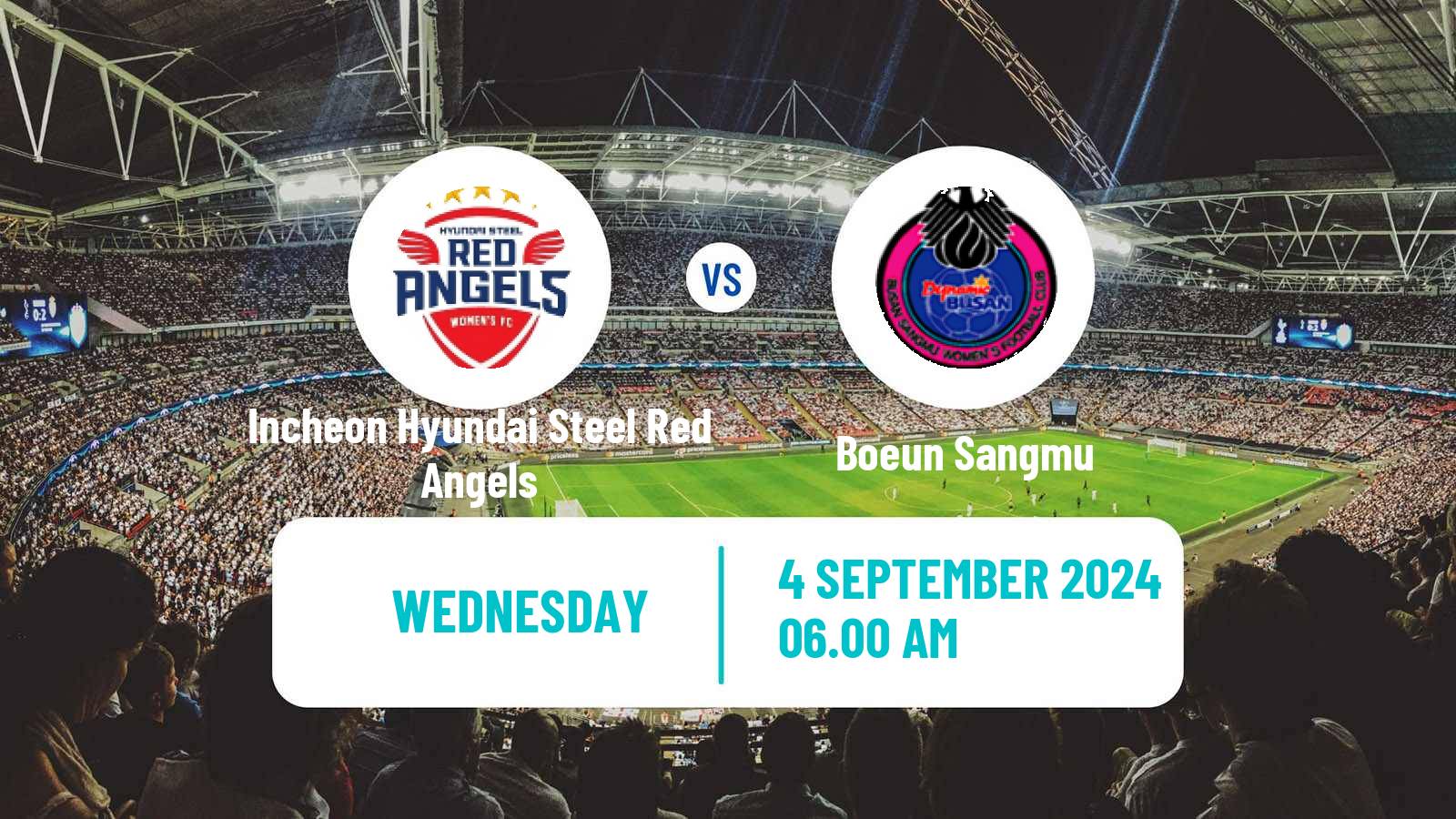 Soccer South Korean WK League Incheon Hyundai Steel Red Angels - Boeun Sangmu