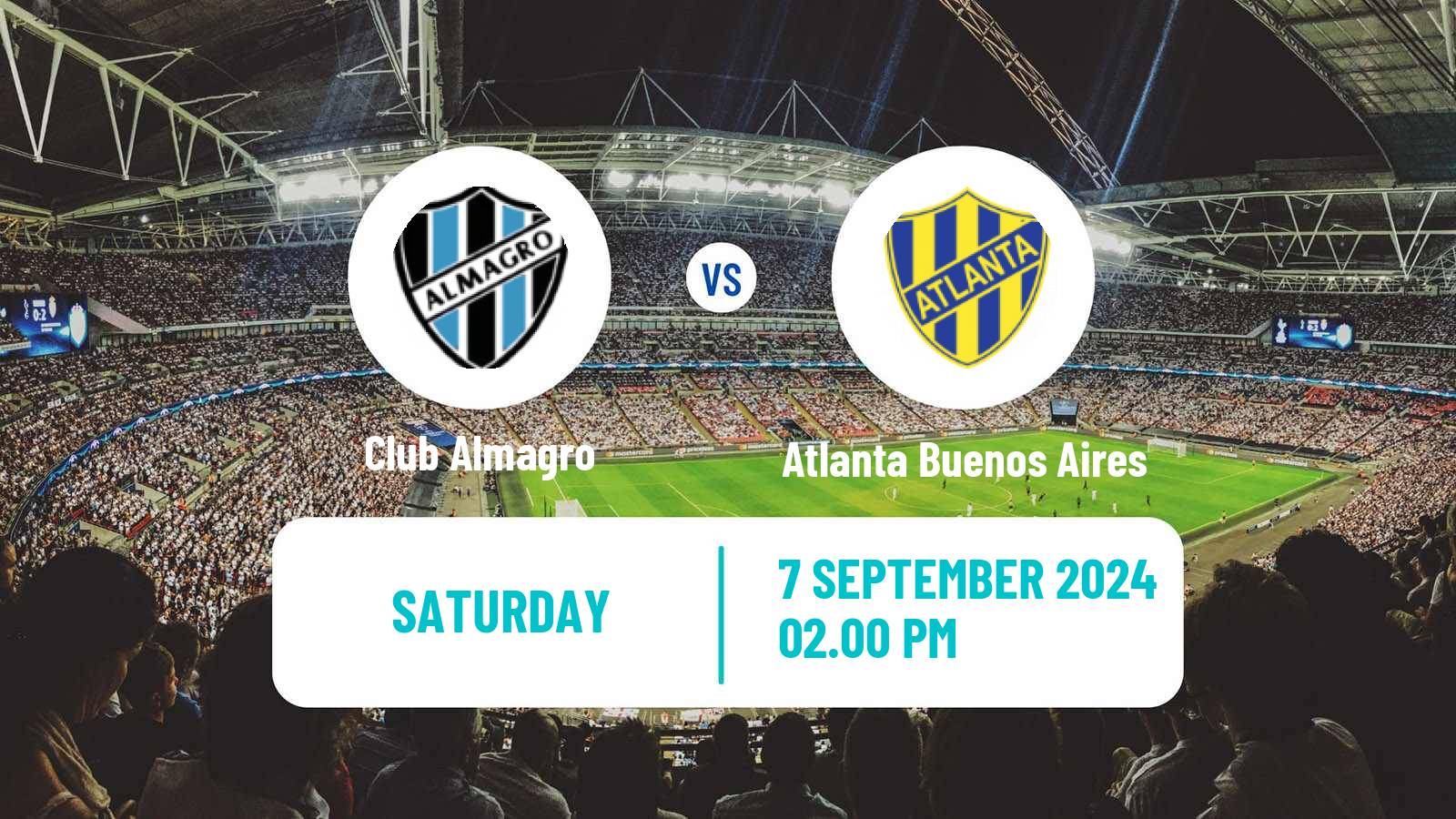 Soccer Argentinian Primera Nacional Club Almagro - Atlanta Buenos Aires