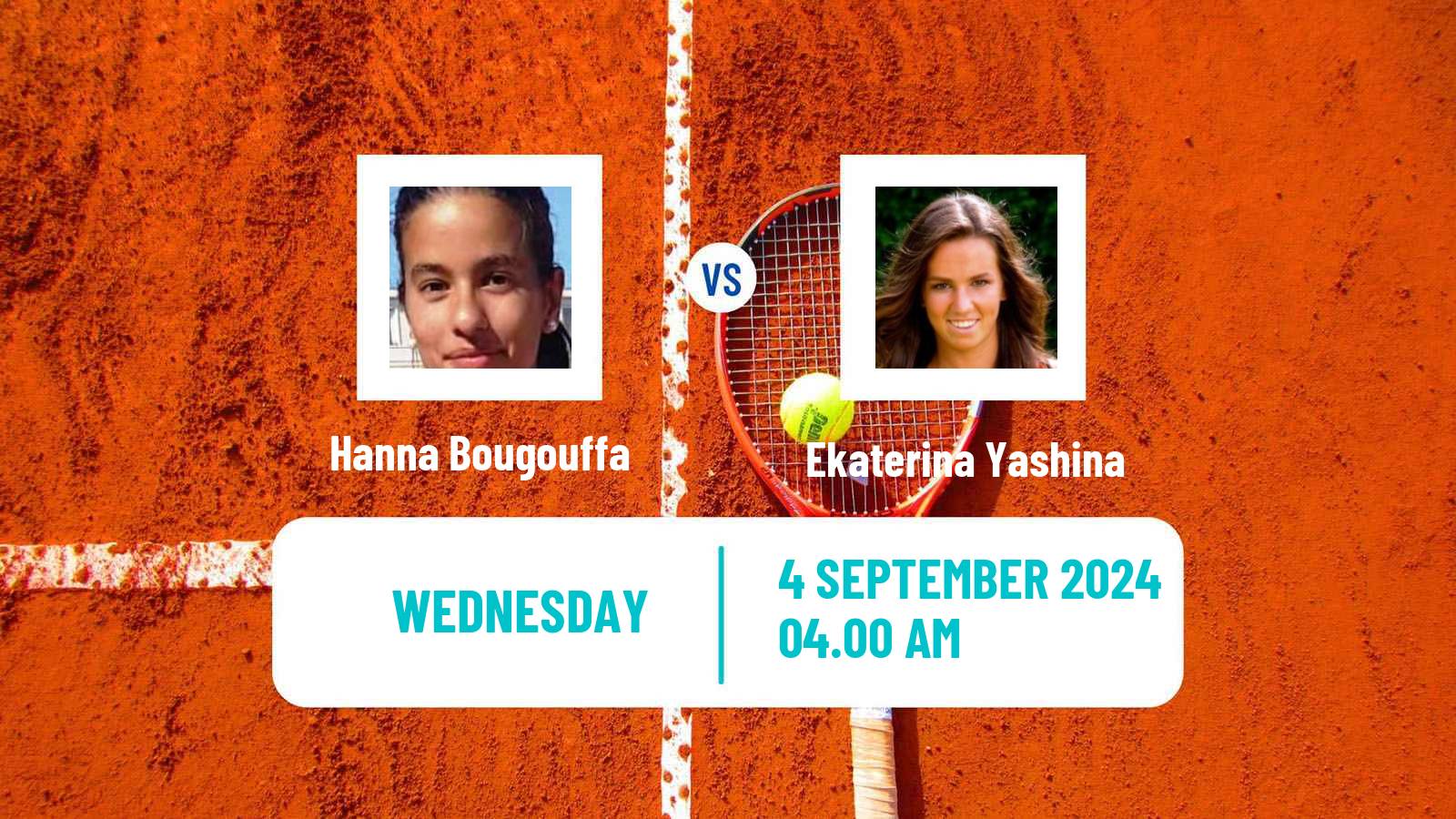 Tennis ITF W15 Monastir 51 Women Hanna Bougouffa - Ekaterina Yashina