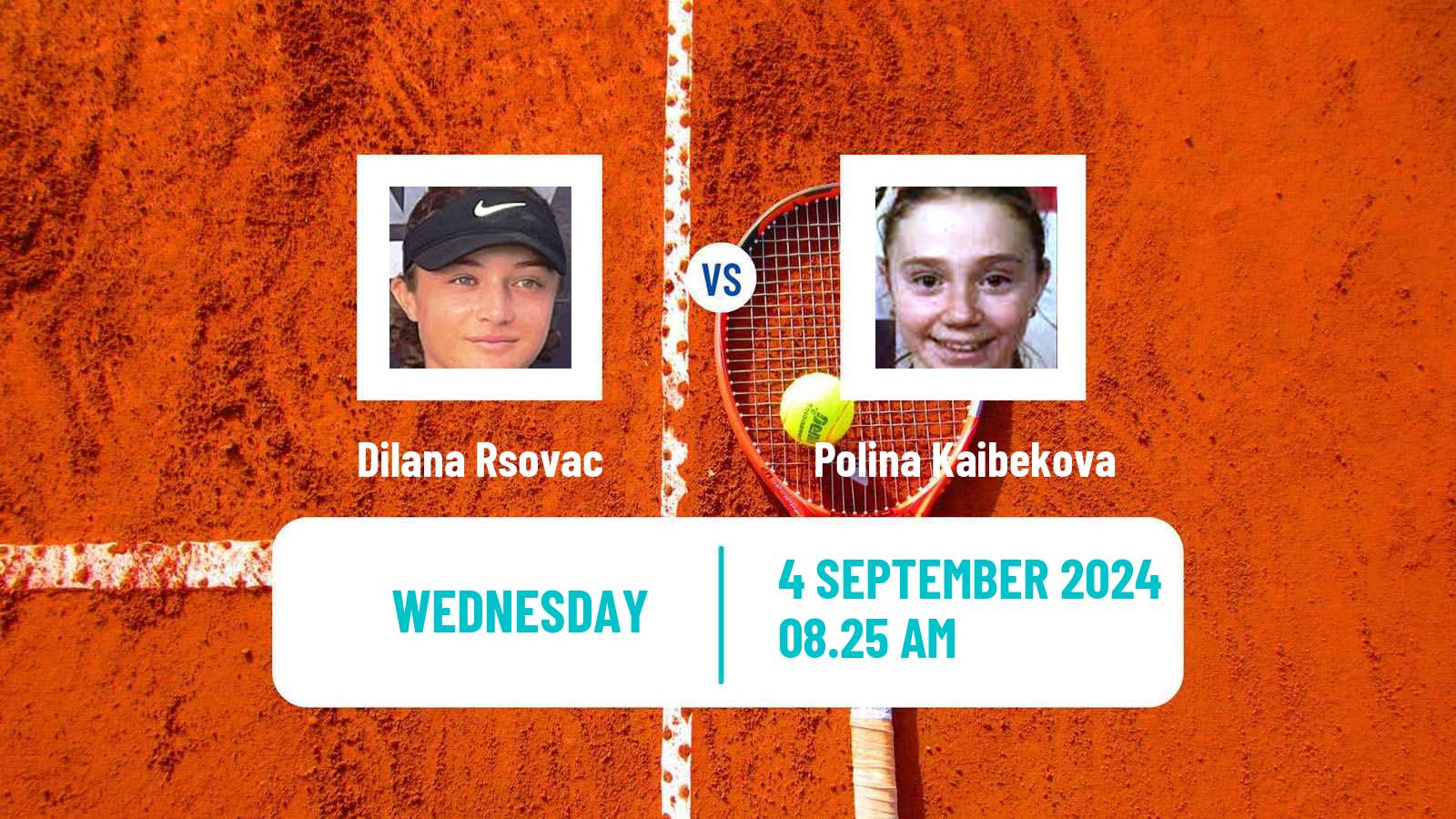 Tennis ITF W15 Monastir 51 Women Dilana Rsovac - Polina Kaibekova