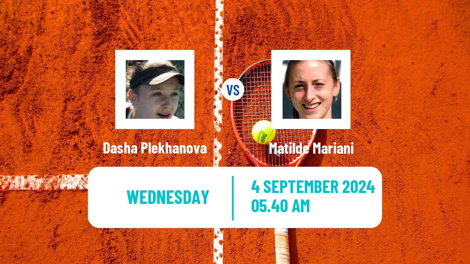 Tennis ITF W15 Monastir 51 Women Dasha Plekhanova - Matilde Mariani