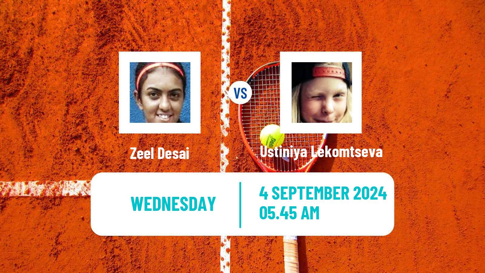 Tennis ITF W15 Monastir 51 Women Zeel Desai - Ustiniya Lekomtseva