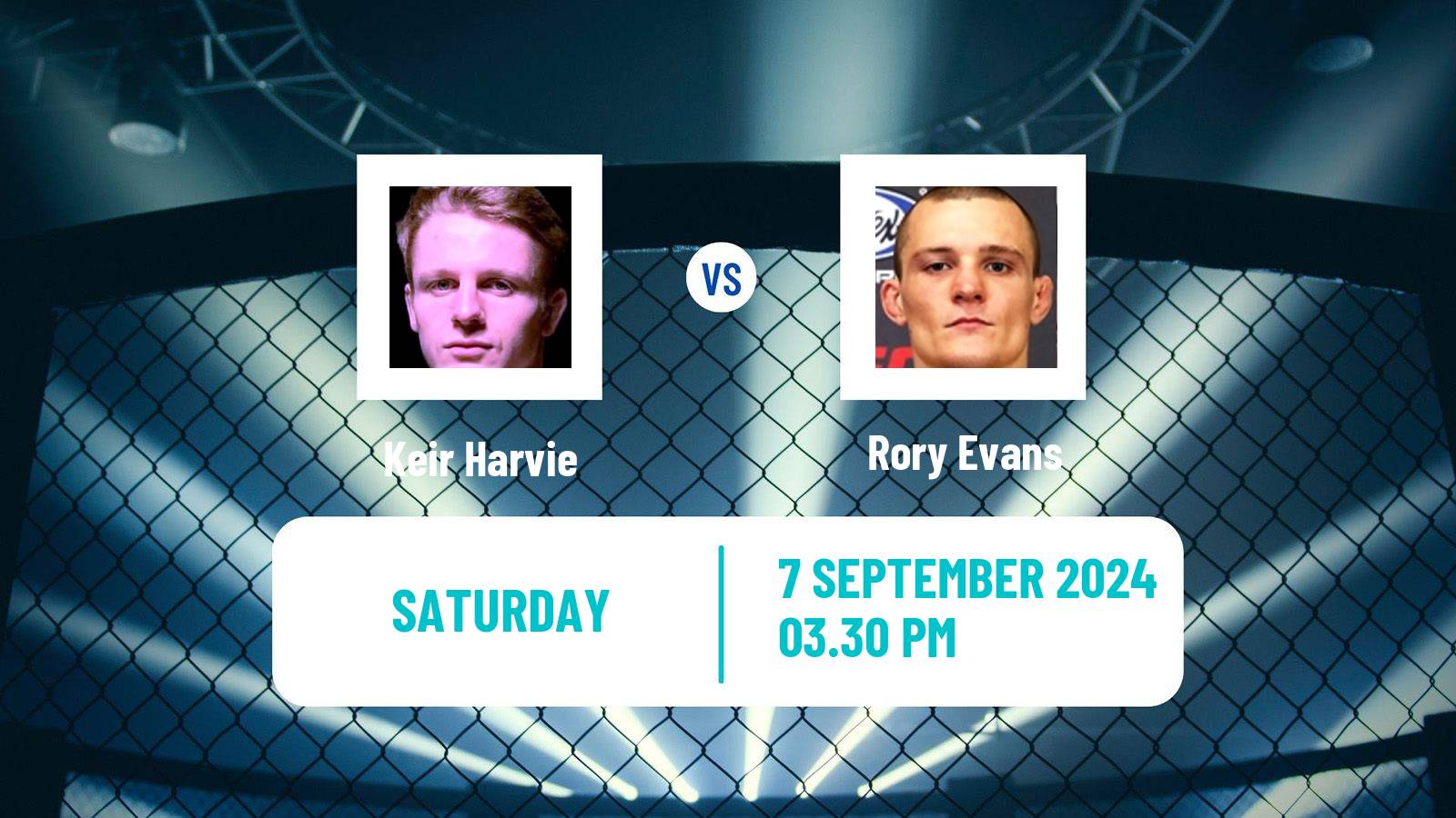 MMA Bantamweight Cage Warriors Men Keir Harvie - Rory Evans