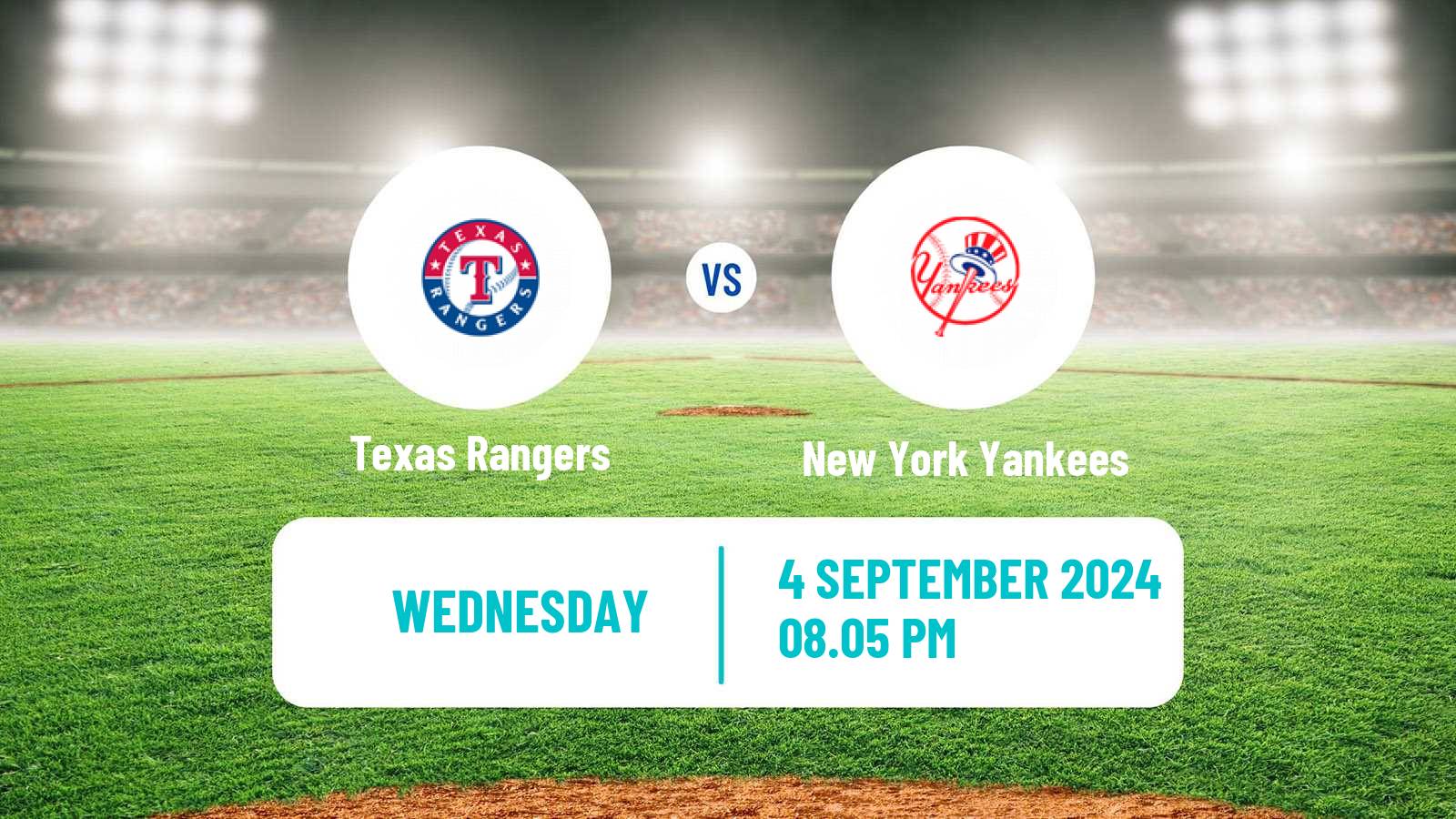 Baseball MLB Texas Rangers - New York Yankees