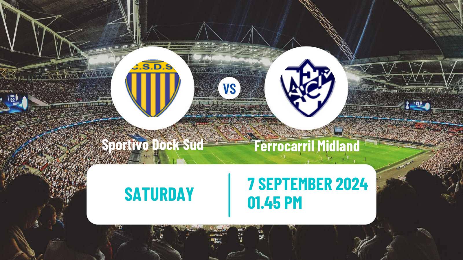 Soccer Argentinian Primera B Sportivo Dock Sud - Ferrocarril Midland