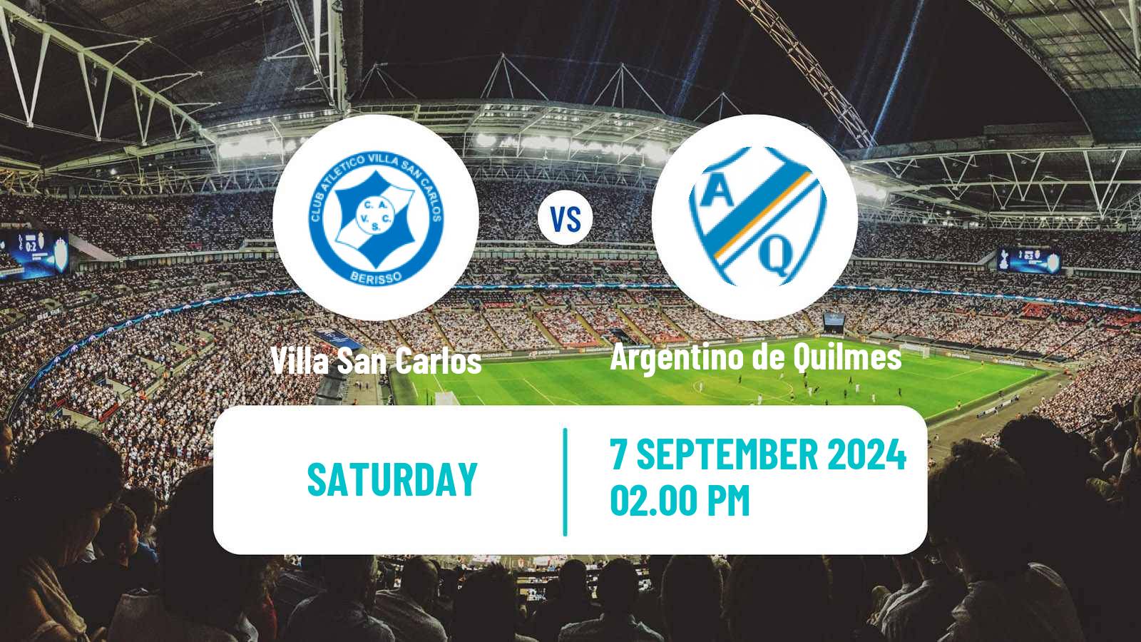 Soccer Argentinian Primera B Villa San Carlos - Argentino de Quilmes