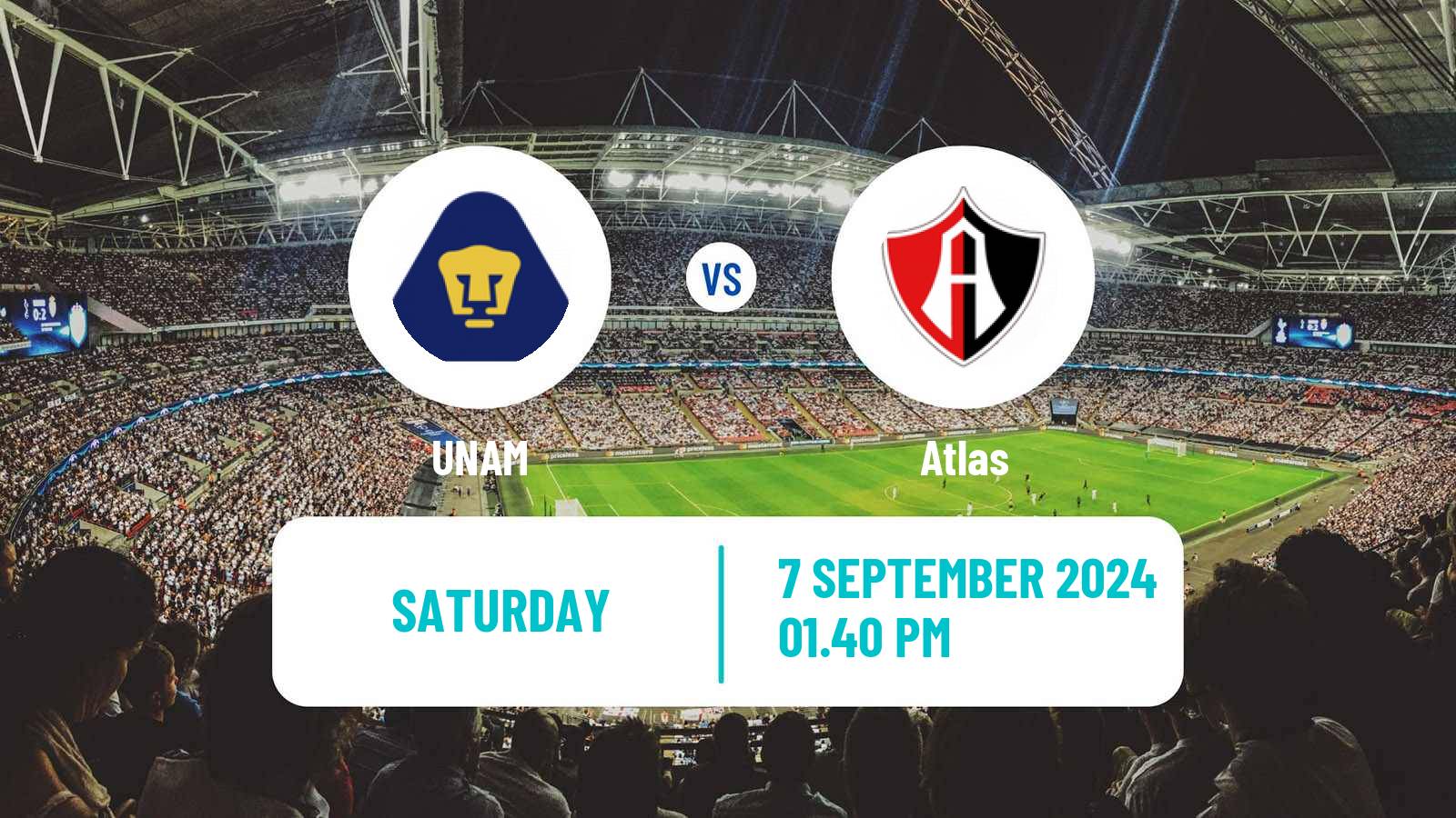 Soccer Mexican Liga MX Women UNAM - Atlas