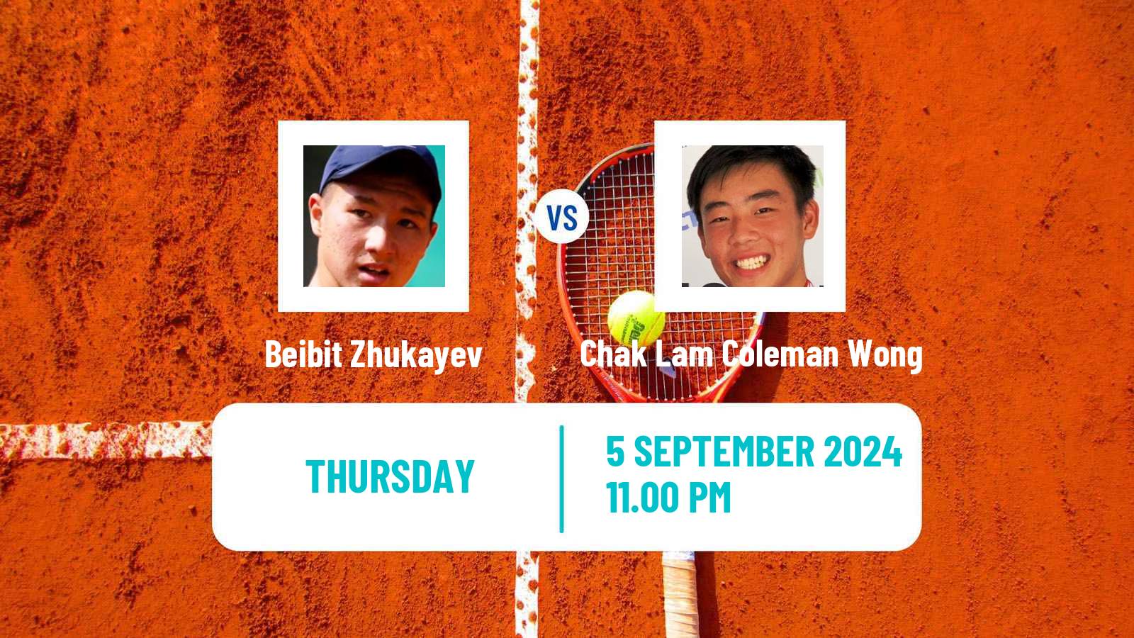 Tennis Shanghai Challenger Men Beibit Zhukayev - Chak Lam Coleman Wong