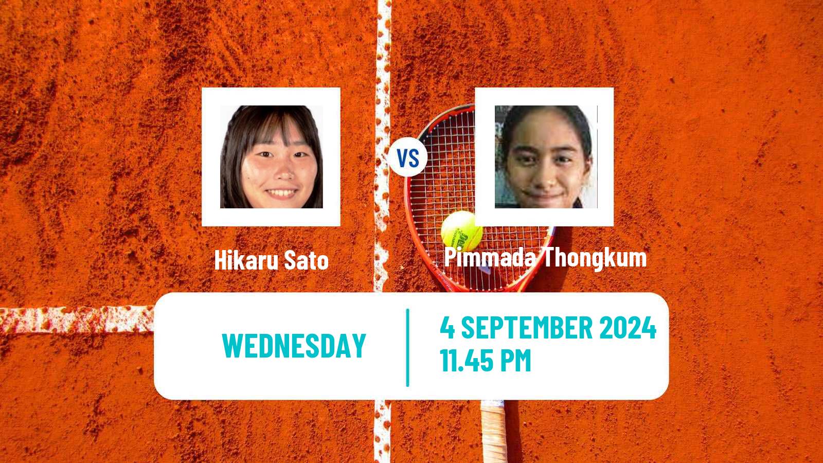 Tennis ITF W35 Nakhon Si Thammarat 4 Women Hikaru Sato - Pimmada Thongkum