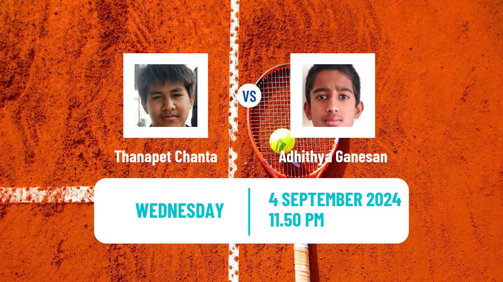 Tennis ITF M25 Nakhon Si Thammarat 2 Men Thanapet Chanta - Adhithya Ganesan