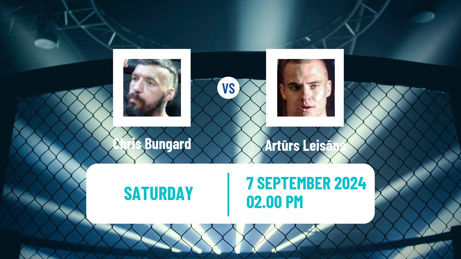 MMA Lightweight Cage Warriors Men Chris Bungard - Artūrs Leisāns