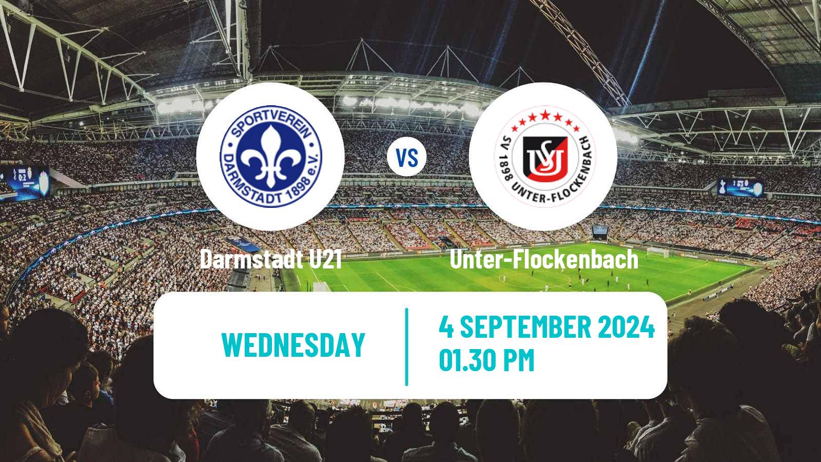 Soccer German Oberliga Hessen Darmstadt U21 - Unter-Flockenbach